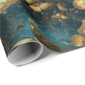 Gouden vlinders inpakpapier (Rol Hoek)
