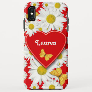 Gouden Vlinders Madeliefje Tuin Liefde iPhone XS Max Hoesje