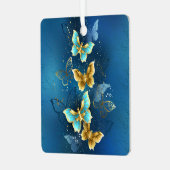 Gouden vlinders metalen ornament (Voorkant links)