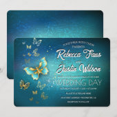 Gouden vlinders Moderne Boho Kaart (Voorkant / Achterkant)