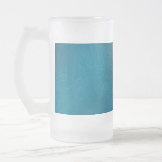 Gouden Vlinders op een Blauwe Achtergrond Matglas Bierpul (Links)