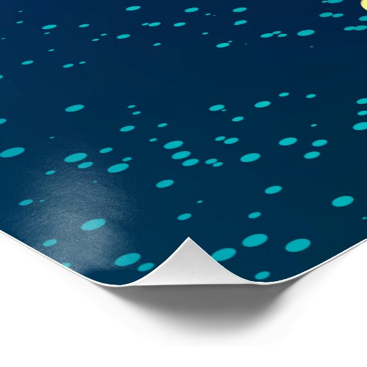 Gouden Vlinders op een Blauwe Achtergrond Perfect Poster (Hoek)