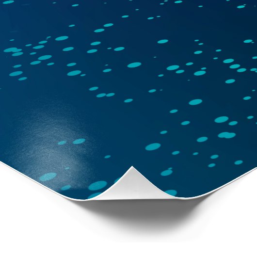 Gouden vlinders op een blauwe achtergrond perfect poster (Hoek)