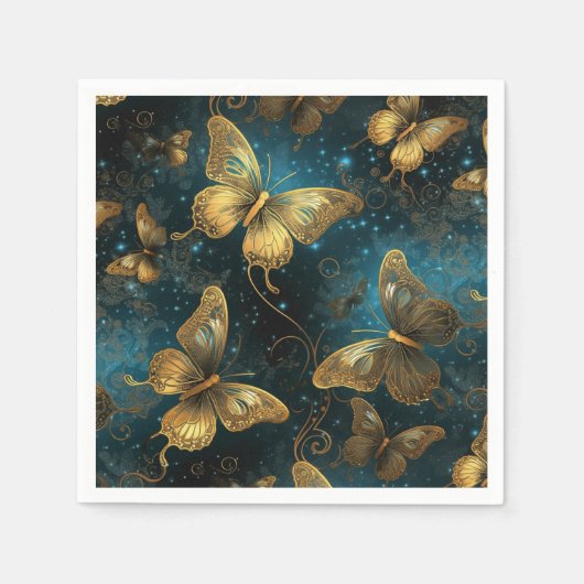 Gouden Vlinders Papieren servetten (Voorkant)
