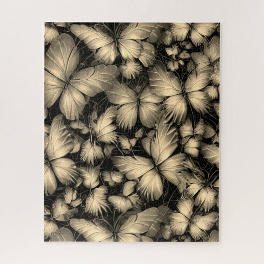 Gouden Vlinders Print Legpuzzel (Verticaal)