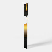 Gouden vloeistofdruppel met glinsterende deeltjes iPhone hoesje (Rechterkant)