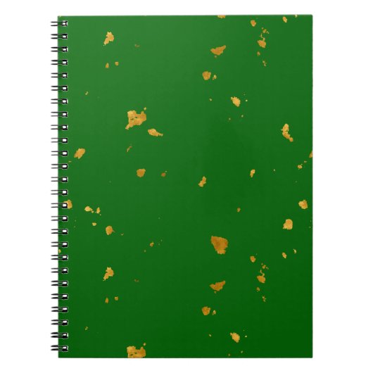 Gouden vlokken op Smaragdgroen Notitieboek (Voorkant)
