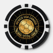Gouden voetbalembleem 2026 | Mexico VS Canada Poker Chips (Voorkant)