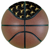 Gouden Vogel op Zwarte Achtergrond Basketbal (Rechts)