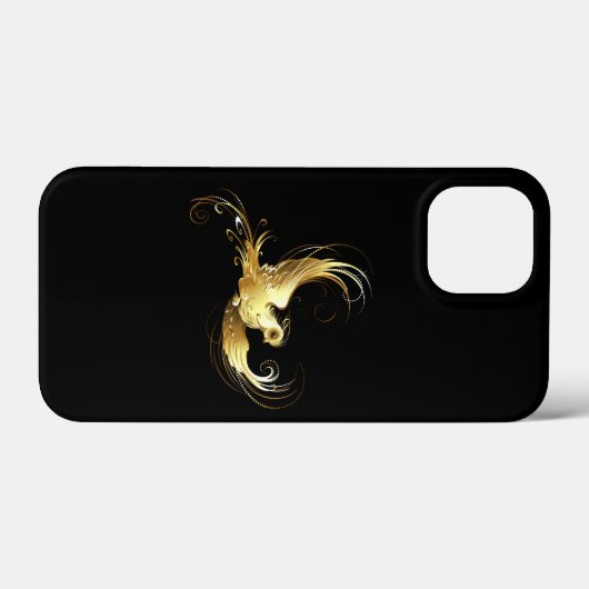 Gouden Vogel op Zwarte Achtergrond Case-Mate iPhone Case (Achterkant (horizontaal))