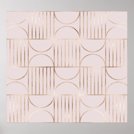 Gouden vormen: midden-eeuws modern patroon. poster (Voorkant)