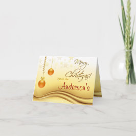 Gouden Vrolijke Kerstmis Feestdagen Kaart