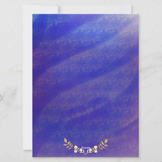 GOUDEN VROLIJKHEID EN HELDER gepersonaliseerd Feestdagenkaart (Achterkant)