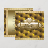 Gouden vrouwen 40ste verjaardagsfeest kaart (Voorkant / Achterkant)
