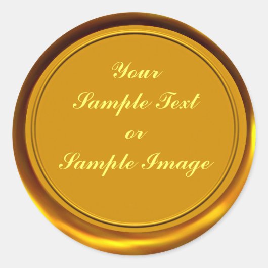 gouden-waszegel ronde sticker (Voorkant)