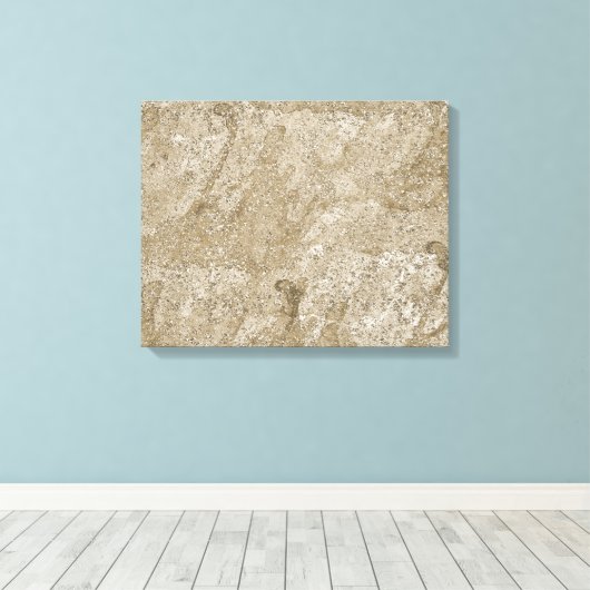 Gouden Waterverf Abstract Canvas Afdruk (Insitu (Houten vloer))