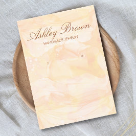 Gouden Waterverf Handgemaakte Sieraden Oorbel Disp Visitekaartje
