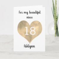 Gouden Waterverf Hart 18e Verjaardag