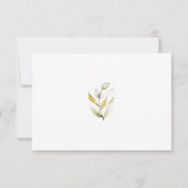 Gouden Waterverf Stem Witte Diner Opties RSVP Kaartje (Achterkant)