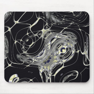 Gouden Web Abstracte Fractale Kunst Muismat