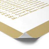  gouden weddenschapskaartje | POSTER (Hoek)