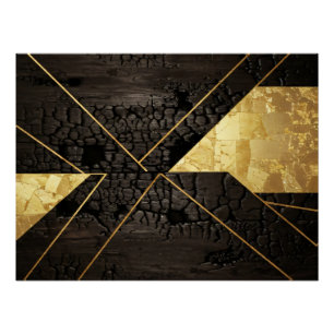 Gouden Wedergeboorte: Elegante Kunst uit Chaos Perfect Poster