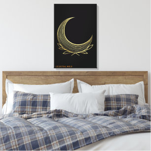 Gouden Weefsel Maan Genade Fijne Kunst Canvas Afdruk