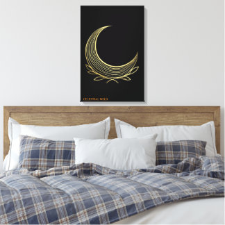 Gouden Weefsel Maan Genade Fijne Kunst Canvas Afdruk