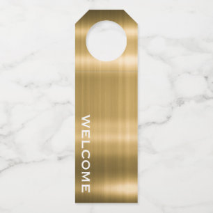 Gouden Welkomshospitaliteit Flesneklabels Flessenhanger
