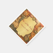 gouden wereld: bruiloft servet (Hoek)