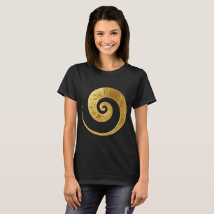 Gouden Wervelend Ontwerp T-shirt