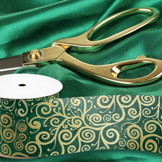  gouden wervelingen patroon Boho Classy Emerald Lint