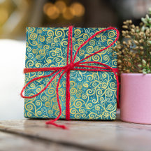 gouden wervelingen Patroon Luxe Boho Classy