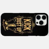 Gouden Westerne tekst: schop het stof omhoog Case-Mate iPhone Case (Achterkant (horizontaal))