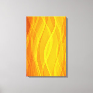 Gouden wevende golven abstract drieluik canvas afdruk