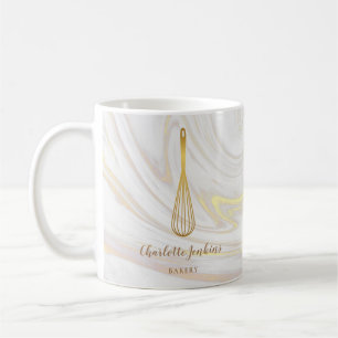 Gouden Whisk Cateraar Patisserie Marmeren Swirls Koffiemok