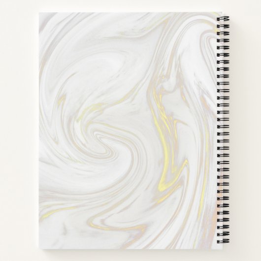 Gouden Whisk Marmeren Swirls Recept Cookbook Notitieboek (Achterkant)