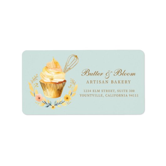 Gouden Whisky & Cupcake, Bakker Bakkerij Chef Cate Etiket (Voorkant)
