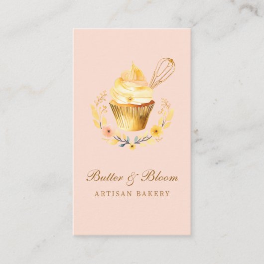 Gouden Whisky & Cupcake, Bakker Bakkerij Chef Cate Visitekaartje (Voorkant)