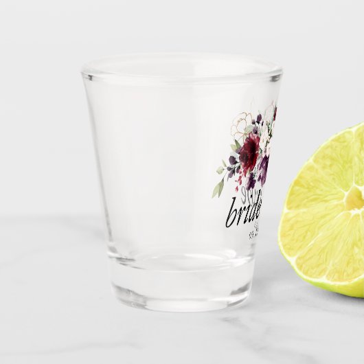 Gouden wijn bloemstuk bruidsfeest shot glas (Links)