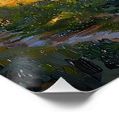 Gouden wijngaarden van Toscane: een rustiek platte Perfect Poster (Hoek)