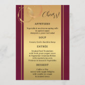 Gouden wijnvlekken Confetti bruiloft menu (Achterkant)