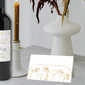 Gouden Wildflower Schets Eenvoudige Bloemen