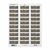 Gouden Willow Tree takken bruiloft Etiket (Full Sheet)