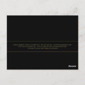 Gouden Wimpers Dank U Eenvoudig Zwart Briefkaart (Achterkant)