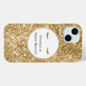 Gouden Wimpers girly glam glitter Case-Mate iPhone Case (Achterkant (horizontaal))