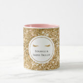 Gouden Wimpers girly glam glitter Mok (Midden)