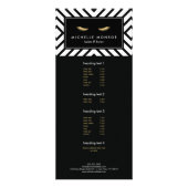 Gouden Wimpers met Mod Zwart en Wit Patroon Reclamekaart (Voorkant)