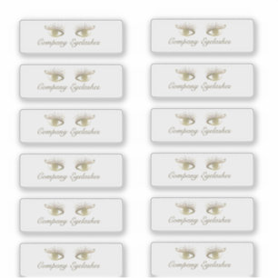 Gouden Wimpers Schoonheid Logo Verpakking Zakelijk Sticker