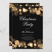 Gouden Winter Kerstfeest Uitnodigen Programma & Me (Voorkant / Achterkant)